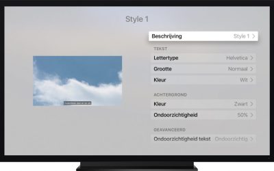 Ondertiteling op de Apple TV aanpassen