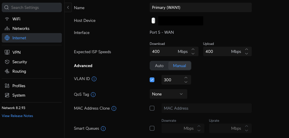 Provider instellingen voor UniFi Gateways - TechConnect