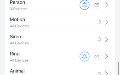 UniFi Protect meldingen aan en uitzetten