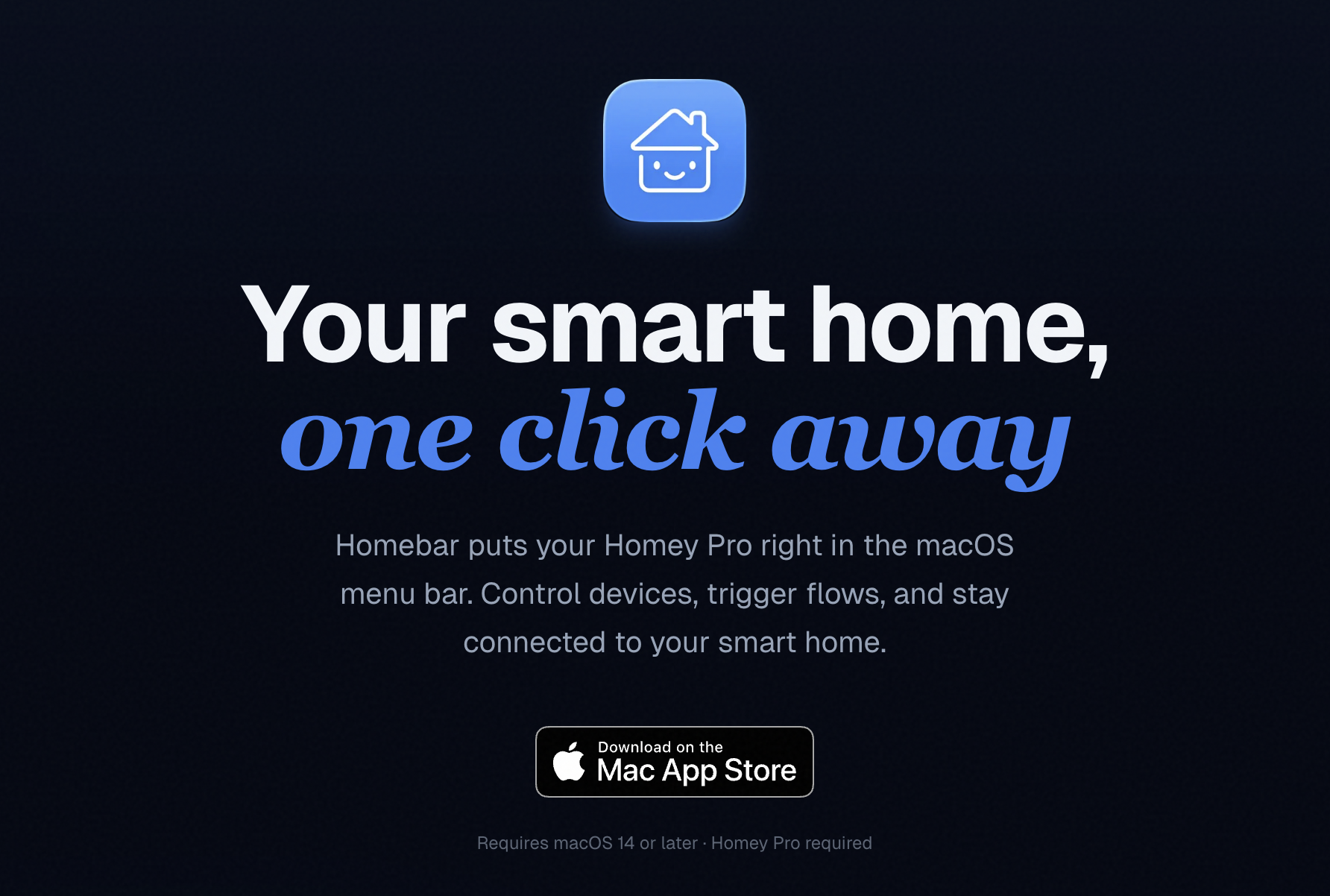 Homebar voor Homey nu beschikbaar