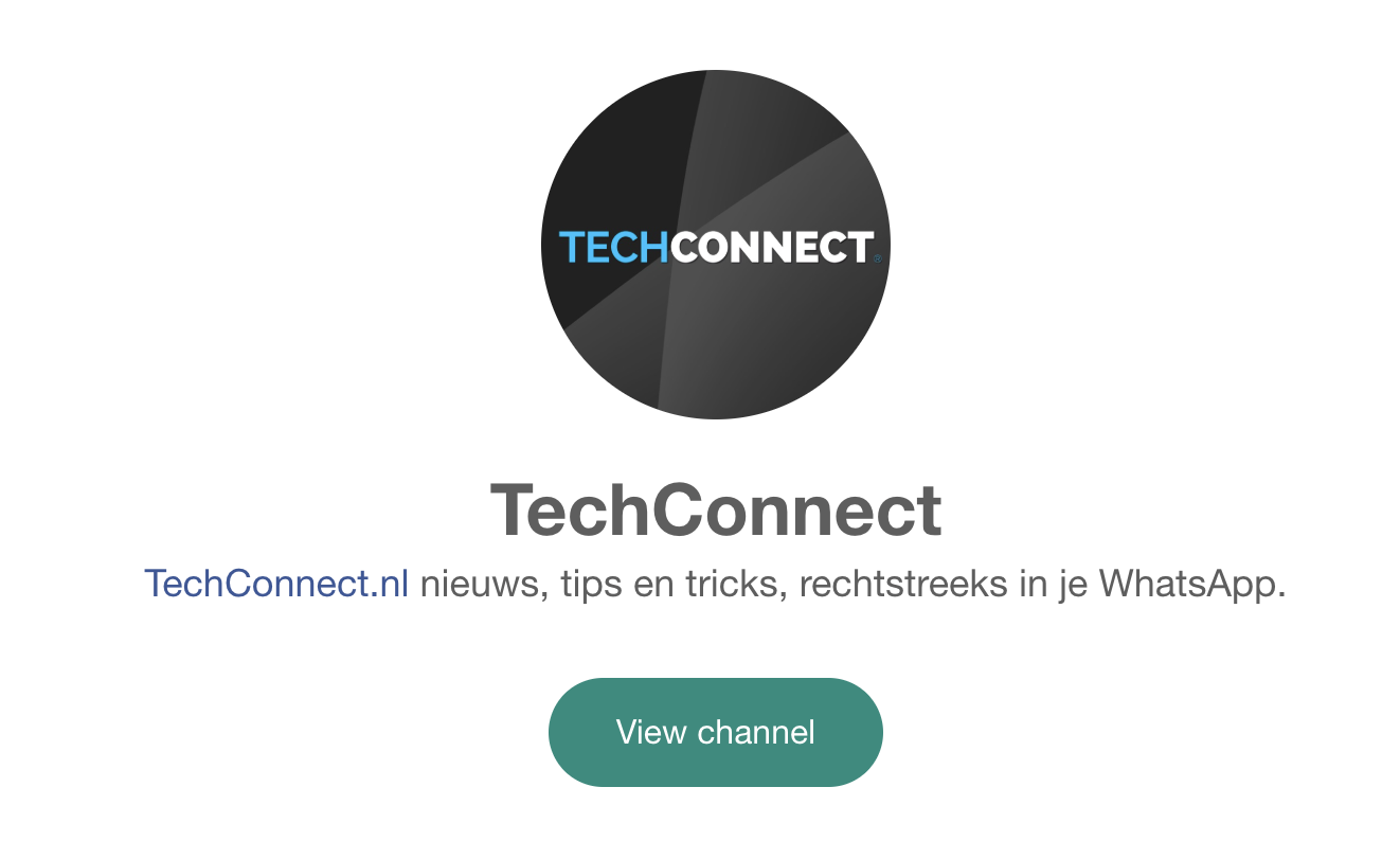 TechConnect Whatsapp kanaal live